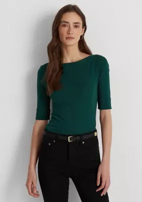 Cotton Boat Neck Top by Ralph Lauren
