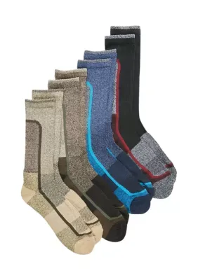 4-Pack Moisture Control Color Block Crew Socks by Columbia