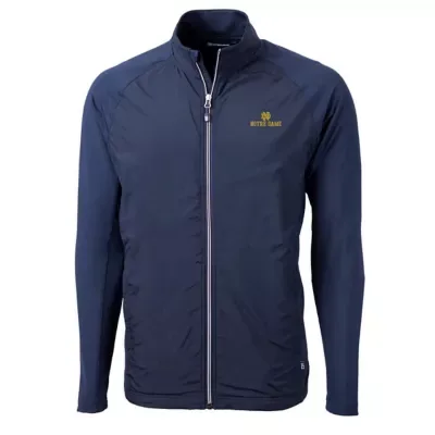 NCAA Notre Dame Fighting Irish Adapt Eco Knit Full-Zip Jacket by Cutter & Buck
