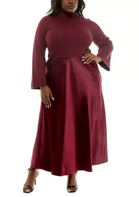 Tonal Twofer Sweater Dress by Taylor