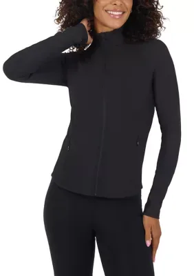 Ribbed Full Zipper Jacket by Yogalicious