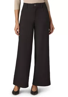 Whitney Skyrise Wide Leg Pants with Slit Hem by Wit & Wisdom