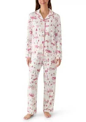 Winter Escape Notch Pajama Set by Pajamarama