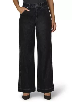 Skyrise Wide Leg Jeans with Slash Pockets by Wit & Wisdom