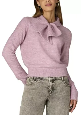 Long Sleeve Tie Neck Sweater by Wit & Wisdom