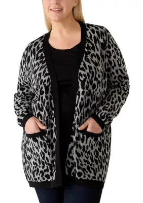 Print Jacquard Cardigan by Kim Rogers