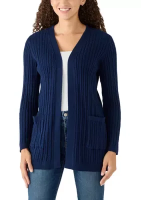Petite Cable Cardigan Sweater by Kim Rogers