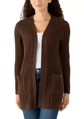 Petite Cable Cardigan Sweater