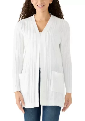 Petite Cable Cardigan Sweater
