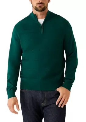 Blister Stitch 1/4 Zip Pullover by Southern Proper