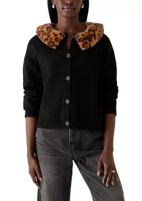 Long Sleeve Fur Lined Cardigan by Oak & Trellis