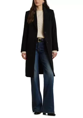 Lauren Ralph Lauren Single Breasted Wool Button Up Coat by Ralph Lauren