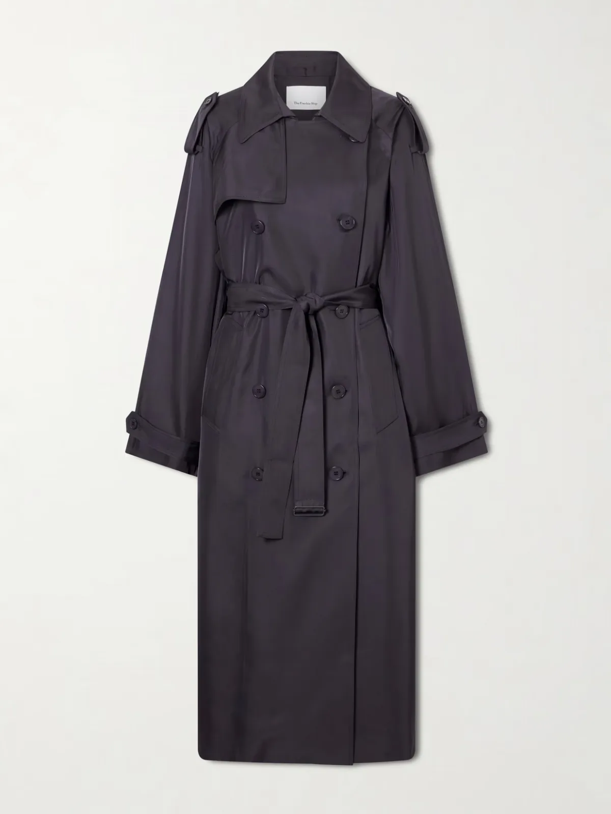- Veyron Double-breasted Belted Twill Trench Coat -