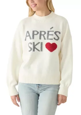 Hot Cocoa Graphic Mock Neck Sweater by Olive  Oak