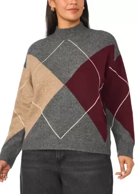 Turtleneck Sweater with Rib Detailing by Vince Camuto