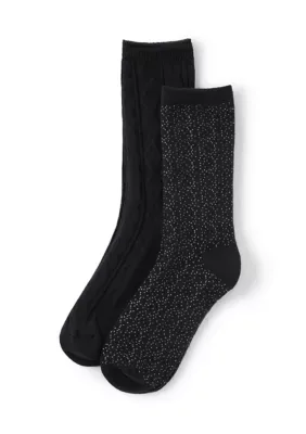 Multi Birdseye Print Midweight Crew Socks by Cuddl Duds