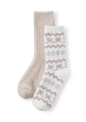 Stitch Texture Boot Cut Crew Socks by Cuddl Duds