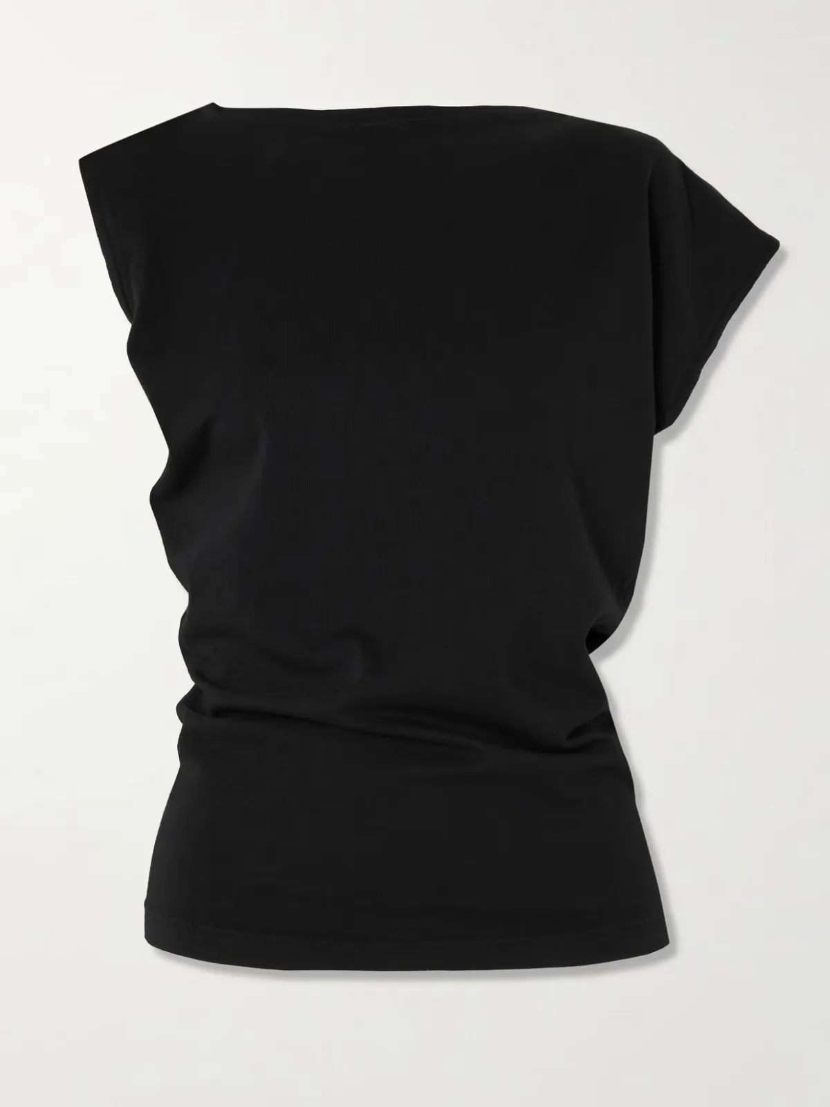 - Beth Asymmetric Draped Cotton-jersey T-shirt -