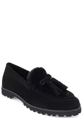 Coraly2 Tassel Shearling Loafer by Pelle Moda