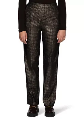 Metallic Houndstooth Trousers by HUE