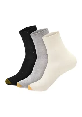 Sequin Roll-Top Socks, Set of 3 by Gold Toe