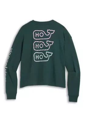 Ho Ho Ho Graphic Long Sleeve Crop Tee by Vineyard Vines