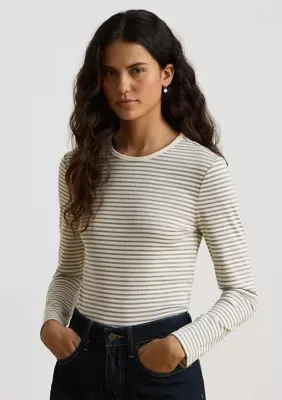 Striped Cotton-Blend Long-Sleeve Tee by Ralph Lauren