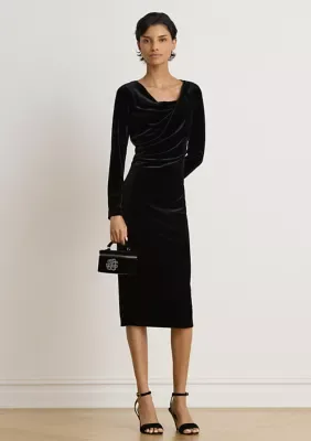 Long-Sleeve Velvet Dress by Ralph Lauren
