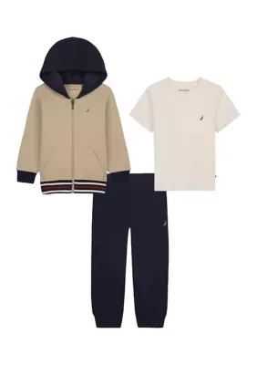 T-Shirt and Joggers Set with Jacket by Nautica