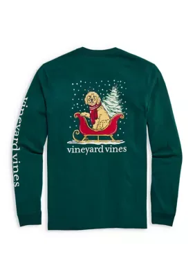Big Dog Small Sleigh Graphic Long Sleeve Shirt by Vineyard Vines