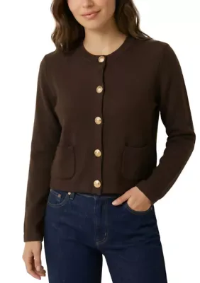 Gold Button Babysoft Cardigan by French Connection
