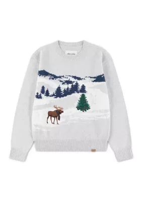 Moose Winter Jacquard Sweater by Abercrombie Kids