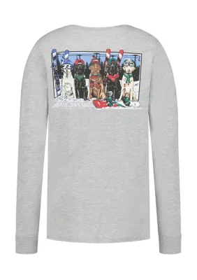Ski Dogs Graphic Long Sleeve Tee by Crown & Ivy