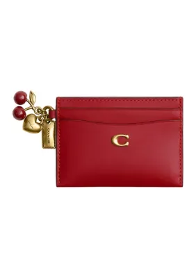 Refined Calf Leather Essential Card Case with Charms by Coach