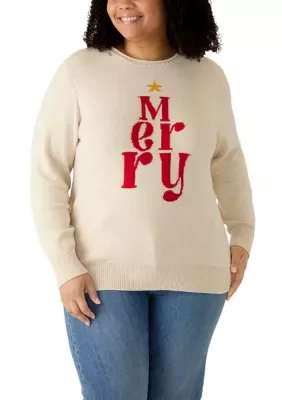 Long Sleeve Intarsia Sweater by Kim Rogers