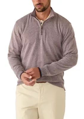 1/4 Zip Pullover with Rib Detail by Collection by Michael Strahan