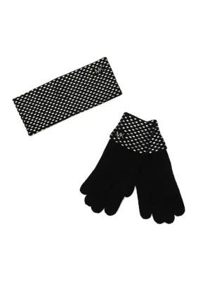 Embellished Headband and Gloves Set by MICHAEL Michael Kors