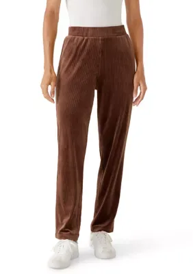 Textured Straight Leg Pants