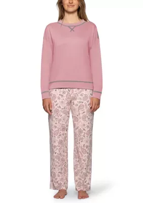 Jersey Waffle Pajama Set by HUE
