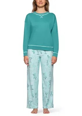 Jersey Waffle Pajama Set