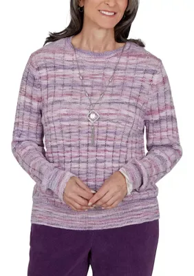 Vail Space Dye Sweater by Alfred Dunner