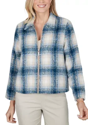 Sunset Ridge Plaid Texture Jacket by Alfred Dunner
