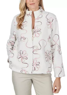 Sunset Ridge Floral Sherpa Jacket by Alfred Dunner
