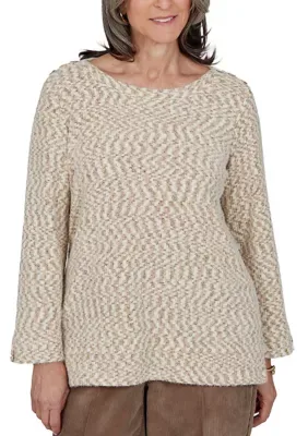 Sunset Ridge Mini Texture Chenille Sweater by Alfred Dunner