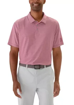 Short Sleeve Cooling Striped Polo Shirt by Pga Tour