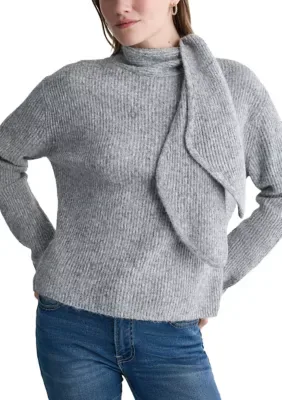 Long Sleeve Tie Neck Sweater by BCBG