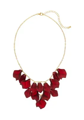 Petal Bib Frontal Necklace 17 In by Evie & Emma