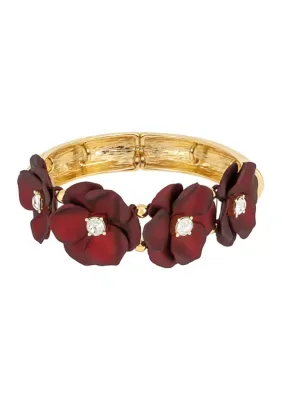 Flower Frontal Stretch Bracelet 7 In by Evie & Emma