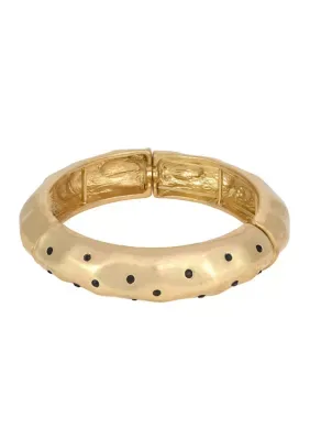 Crystal Stone Stretch Bangle Bracelet, 7 In