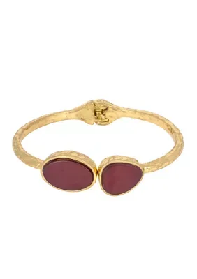 Stone Cuff Hinge Bracelet 7 In by Wonderly